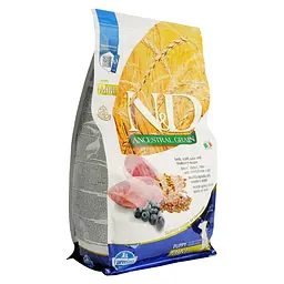 Сухий корм для цуценят малих порід Farmina N&D Low Grain Dog Lamb&Blueberry Puppy Mini, ягня та чорниця, 2,5 кг - мініатюра 2