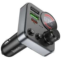 АЗП FM модулятор Hoco E86 Alegria PD30W+QC3.0 48W (2USB-A/1C) Black - мініатюра 2