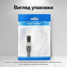 Модульний мережевий штекер Vention конектор RJ45 Cat.6A FTP до 10 Гбіт/с із закріпленням жил без інструментів для жил 23–26 AWG багаторазового використання з укладачем жил T568B з отворами для окремих жил діаметром 1,6 мм із захисним хвостовиком для підрізання під діаметр кабелю із позолоченими контактами сріблястий із напівпрозорими темно-сірими елементами (IDIH0) - мініатюра 14