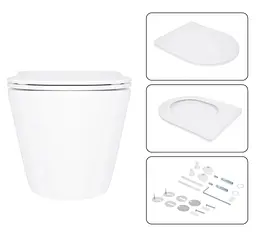 Набір Qtap Nest 4 в 1 підвісний унітаз Swan Ultra Quiet 520x360x320 + комплект інсталяції QT16335180W48191 - мініатюра 7