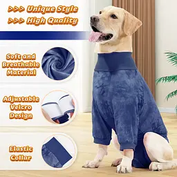 Піжама/попона для собак Derby Professional Dog Recovery Suit, Blue, M - мініатюра 4