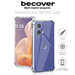 Чохол до мобільного телефона BeCover Anti-Shock Motorola Moto G85 Clear (712310) - мініатюра 4