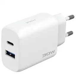 Зарядний пристрій Proove Silicone Power 2 30W (Type-C + USB) + Cable Type-C to Type-C (1m) white (WCSP23011002) - мініатюра 4