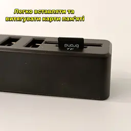 USB хаб (6 x USB, 1 x microSD/TF, 1 x SD/SDHC/SDXC). Довжина шнура 90 см. - мініатюра 11