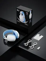 Бездротові ігрові Bluetooth навушники Onikuma B2 Геймерська гарнітура з мікрофоном White - мініатюра 7
