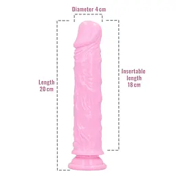 Фалоімітатор з ароматом жуйки Toyz4lovers Delicious Dildo Bubble Gum, 20 см - мініатюра 4