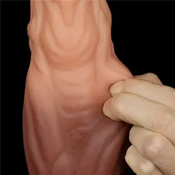 Фалоімітатор Dual-Layered Silicone 9.5" Nature Cock 24.5 см коричневий - мініатюра 10
