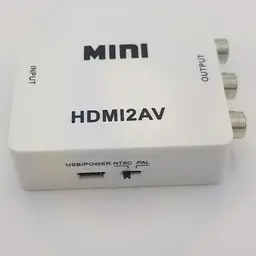 Конвертер адаптер з HDMI на AV тюльпани RCA перехідник перетворювач 1080P відео та аудіо UKC білий - мініатюра 3