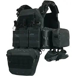 Плитоноска Kiborg GU gen.2 + 6 підсумків Black Multicam (1000-k77002)