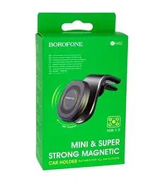 Магнітний тримач для телефону в повітропровід Borofone BH40 в решітку із затискачем - мініатюра 8