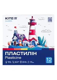 Пластилін 12 кол. 240 г. KITE Classic (K-1086) - мініатюра 1