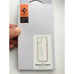 Протиударний прозорий чохол Spigen Ultra Hybrid для iPhone 15 Mute Beige ACS06800 - мініатюра 10