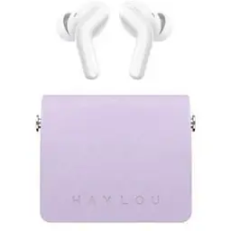 Навушники бездротові Xiaomi Haylou Lady Bag TWS в кейсі фіолетові - мініатюра 3
