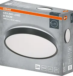 Osram Світильник накладний CEILING LUXO 18Вт 4000К чорний - мініатюра 5