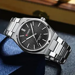 Годинник наручний Curren 8439G Silver Black Silver (18692) - мініатюра 2