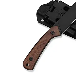 Ніж фіксований туристичний Civivi Carveth (9,1 см) AEB-L / Wood дерево з чохлом - мініатюра 6