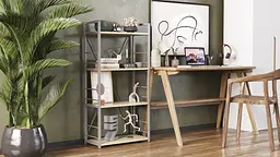 Етажерка 4/60 Ferrum-decor Серії Коннект 120x60x28 сірий ДСП Дуб Сонома 16мм (FRD-104251) - мініатюра 7