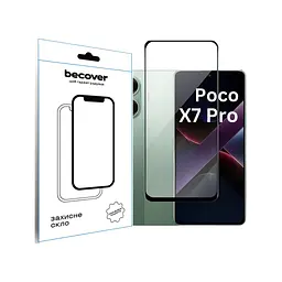 Скло захисне BeCover Poco X7 Pro Black (713415) - мініатюра 1