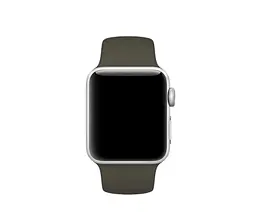 Силіконовий ремінець Watchbands для Apple Watch 42mm Розмір ML оливковий (WB101DEEPOLIVER) - мініатюра 2