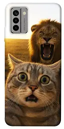 Чохол Demsky Shocked cat and lion для Nokia G22