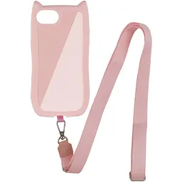 Чохол TPU GETMAN Cat with straps для Apple iPhone 16e / 17e (6.1) Pink