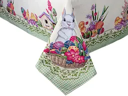 Скатертина  Lefard Home Textile Peeps гобеленова 320x140 см бежево-зелена (732-286) - мініатюра 4