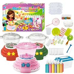 Набір для творчості Магічний гель WToys, аквагель, мультиварка, форми, 12 гелів, кухонне приладдя
