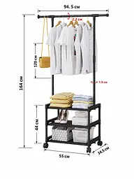 Вішалка підлогова SINGLE-POLE SHOE and HAT RACK / Одинарна стійка-вішалка - мініатюра 4