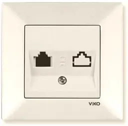 Розетка комп'ютерна VIKO Meridian Кремова (90970232-WH)