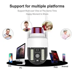 Бездротова вулична камера Wi-Fi PTZ Verto VRT-C262 FHD 4mp поворотна з сигналізацією - мініатюра 6