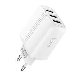 Адаптер мережевий HOCO Amazing three-port charger N15 3USB, 3.4A - мініатюра 3