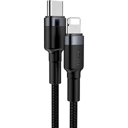 Кабель Baseus Cafule Type-C to Lightning PD 18 W 1 м CATLKLF-G1 Black-Grey (CATLKLF-G1) - мініатюра 2