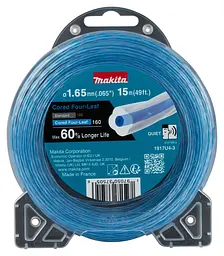 Жилка косильна 1.65 мм "чотирилисник" Makita PROFI 1917U4-3 (15 м)