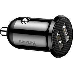 Автомобільний зарядний пристрій Baseus Grain Pro 4.8A 2USB Black - мініатюра 3