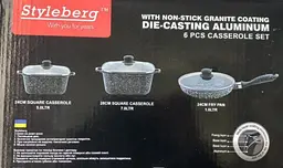 Набір каструль зі сковородою Styleberg ST-1505 6 предметів із гранітним покриттям для всіх плит - мініатюра 10