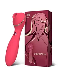 Вібратор KisToy Polly Plus Вакуумний, 16.8х3.5 см червоний - мініатюра 5