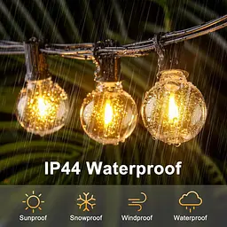 Вуличні гірлянди Живлення від електромережі — G40 Garden Festoon Lights 100FT/30M Dimmable з дистанційним керуванням - мініатюра 4