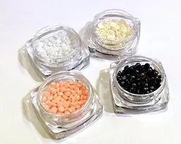 Декор перли для дизайну нігтів Molekula Nails №04 Чорний голографік