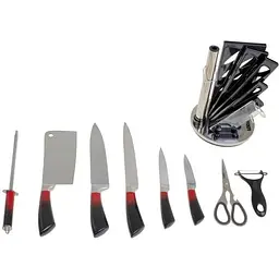 Набір ножів з підставкою 9 шт. Black+Red (NS41SETKN) - мініатюра 3