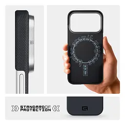 Чехол ArmorStandart BlackIcon Aramid Plain MagCase для Apple iPhone 17 Pro Black (ARM90160) - мініатюра 7