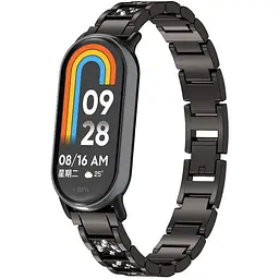 Ремінець DK CDK для Xiaomi Mi Smart Band 9 Metal Band Fitlink Diamond (016444) (black) - мініатюра 5