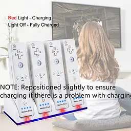 Акумуляторна батарея для пульта дистанційного керування Wii TechKen 4 Pack, 4 батареї ємністю 2800 мАг - мініатюра 5