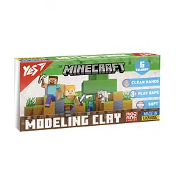 Пластилін YES 6 кольорів 120 г Minecraft для ліплення та творчості (540650)