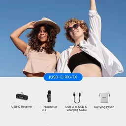Мікрофонна радіосистема Boya BY-V20 V2.0 USB-C with 2 TX + 1 RX Black [161740] - мініатюра 7