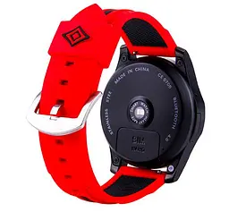 Силіконовий ремінець Primo Dart для годинника Samsung Gear S3 Classic SM-R770/Frontier RM-760 Red Black - мініатюра 2