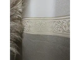 Жакардові штори молочного кольору на тасьмі 2шт. 140х270 ALBO pbe0052414 - мініатюра 6