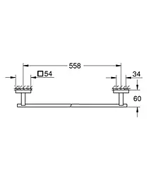 Тримач для рушника Grohe 600мм QuickFix Start Cube 41089000 Хром - мініатюра 3
