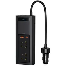 Автомобільний інвертор Baseus In Car Inverter 150W Black (220V CN/EU) (CRNBQ-A01) - мініатюра 2
