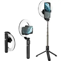 Селфі-монопод Hoco LV03 Plus Showfull Fill Light Live [733894] [92139] - мініатюра 3