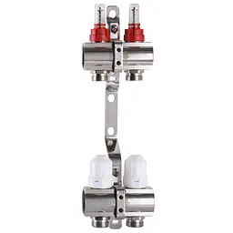 Колектор з вимірювачем витрат, регуляторами та кріпленням ECO 001D 1″x2 000009825